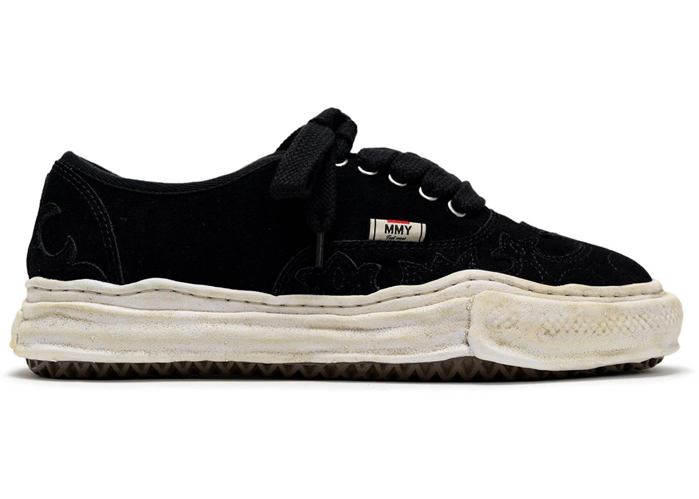 Maison Mihara Yasuhiro Baker Og Sole Western Detail Suede Low Black