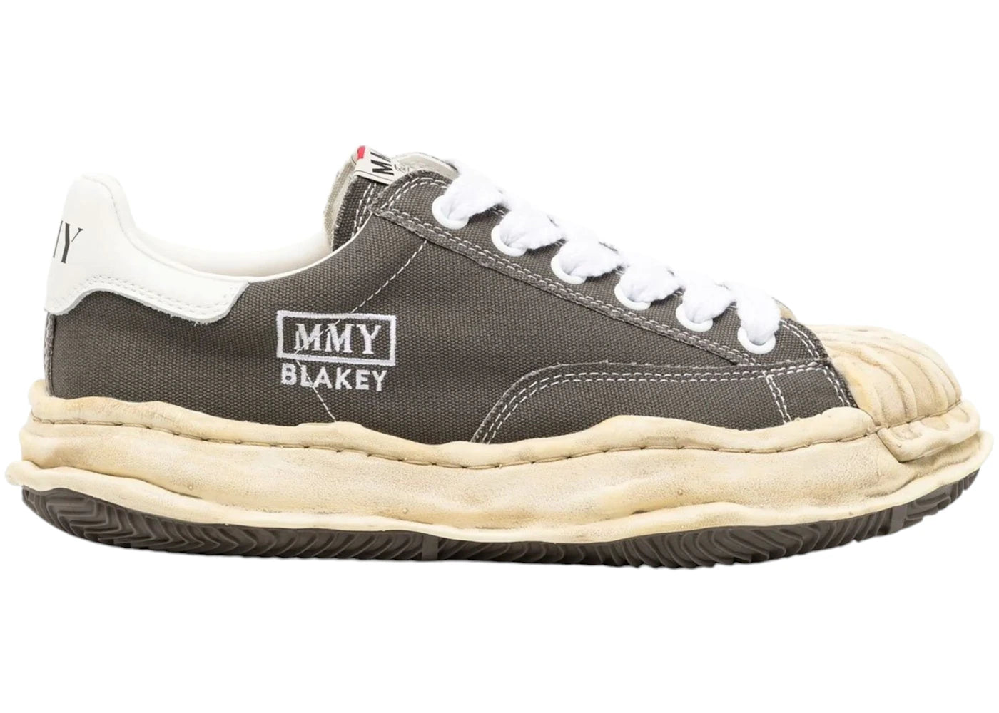 maison mihara yasuhiro blakey distressed midsole grey