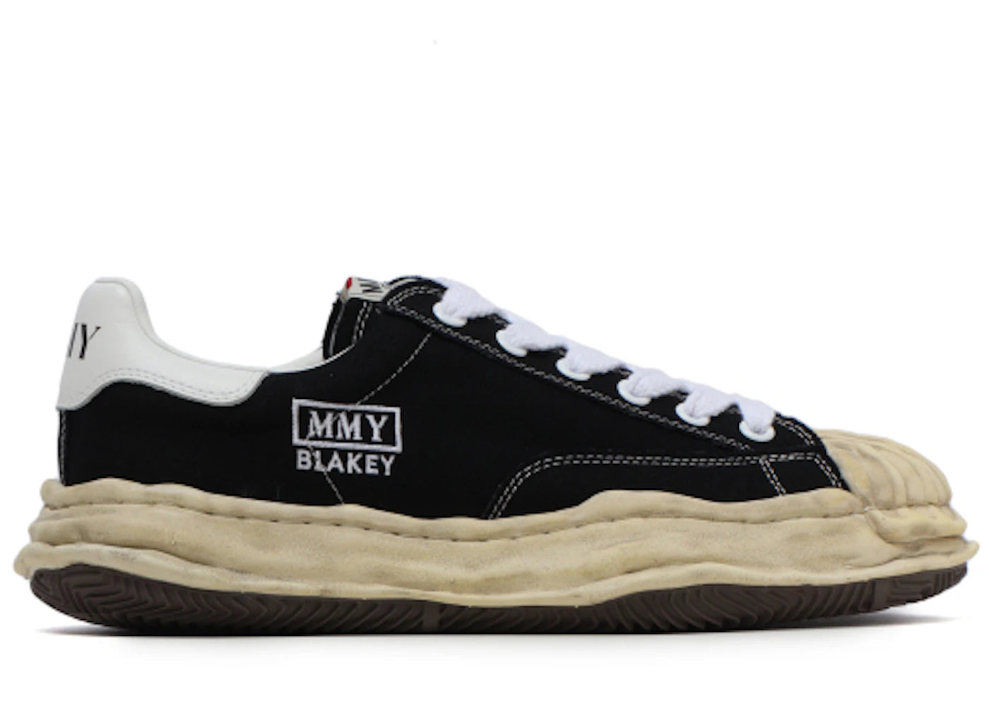 maison mihara yasuhiro blakey og dyed sole black white