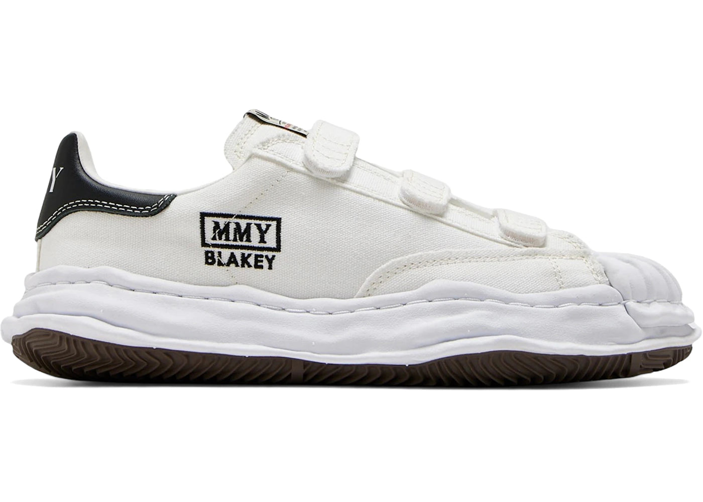 maison mihara yasuhiro blakey og sole canvas low velcro white