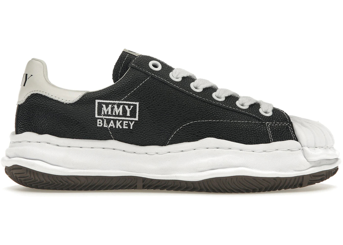 Maison Mihara Yasuhiro Blakey Og Sole Embossed Leather Low Black