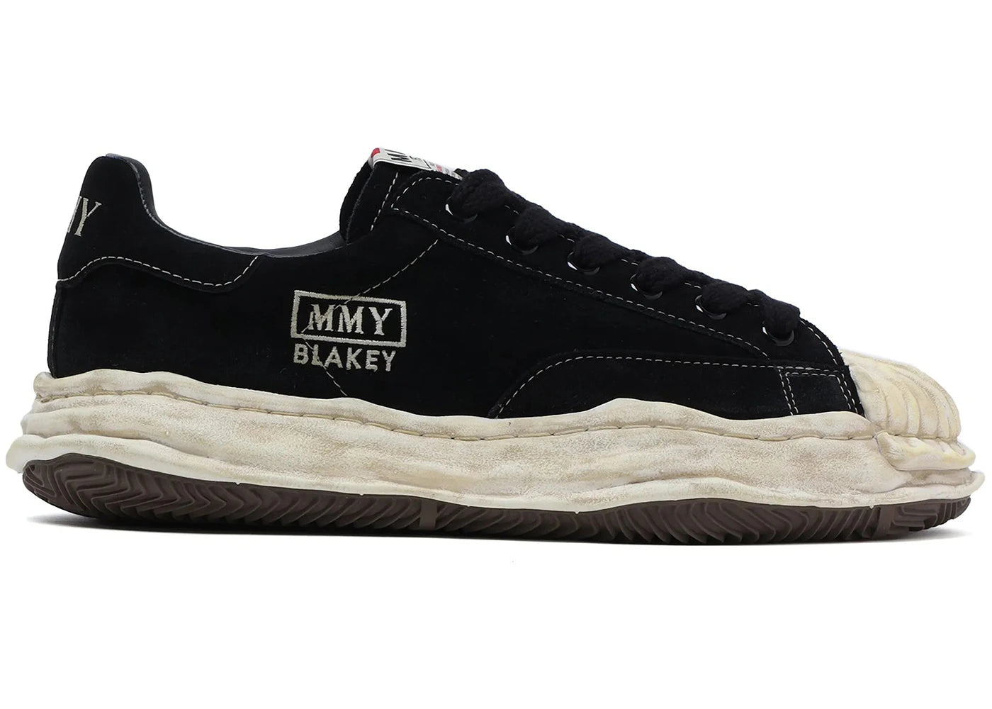 Maison Mihara Yasuhiro Blakey Og Sole Suede Low Black White