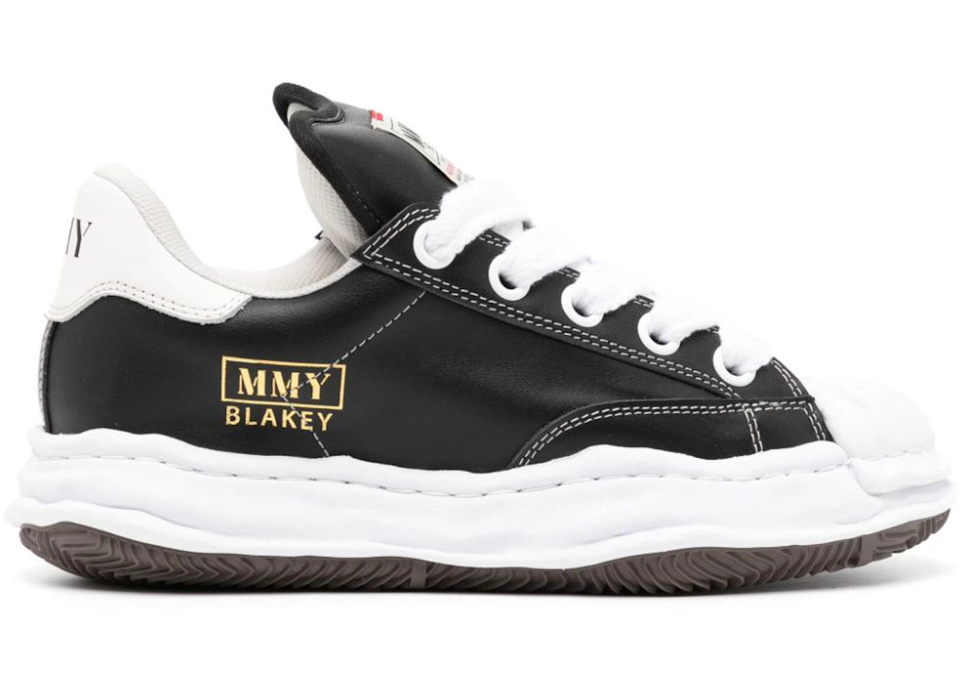 maison mihara yasuhiro blakey puffer og sole leather black white