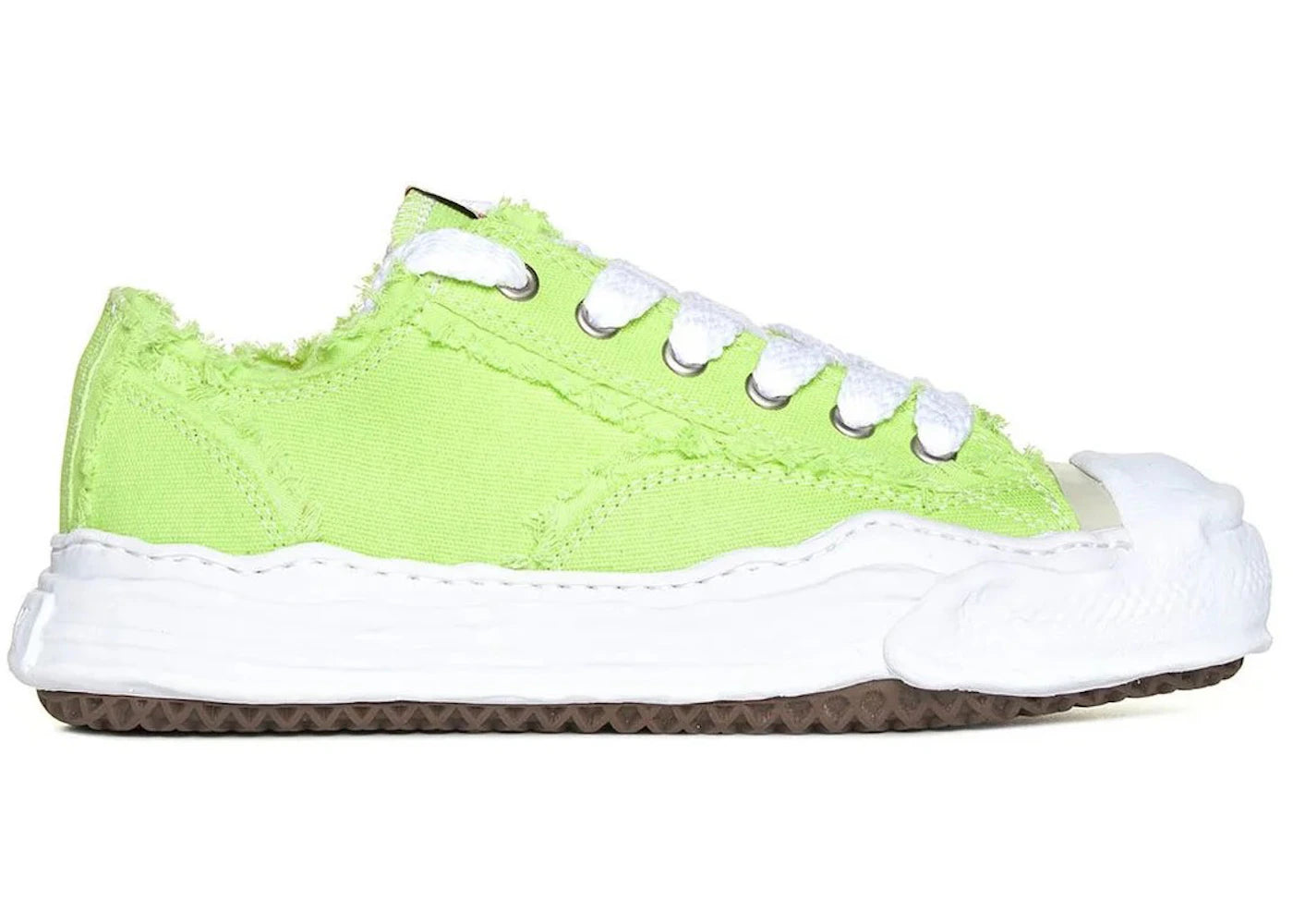 maison mihara yasuhiro hank low og sole canvas green white