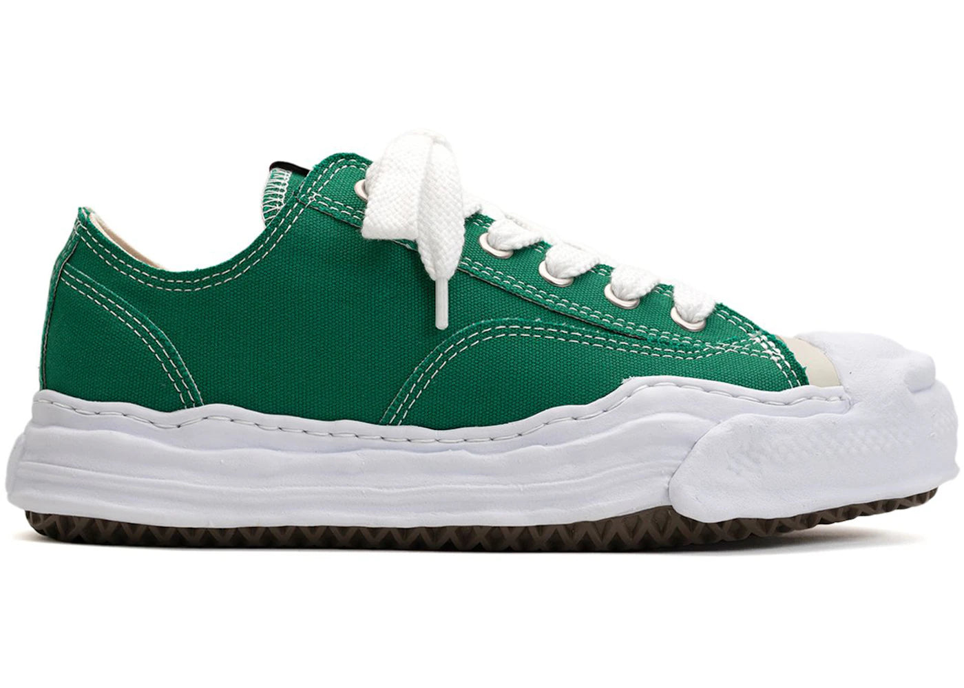 maison mihara yasuhiro hank og sole canvas low cl green