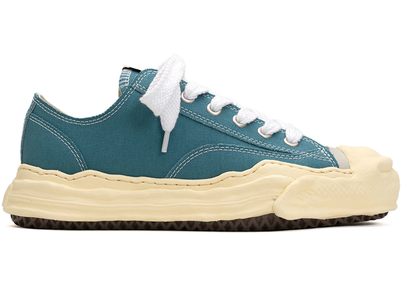 maison mihara yasuhiro hank vintage sole canvas low blue