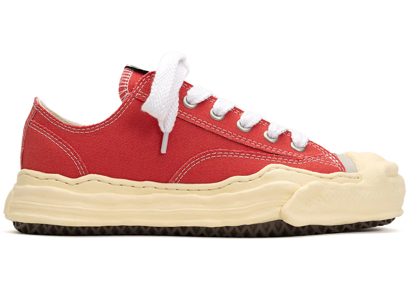 maison mihara yasuhiro hank vintage sole canvas low orange