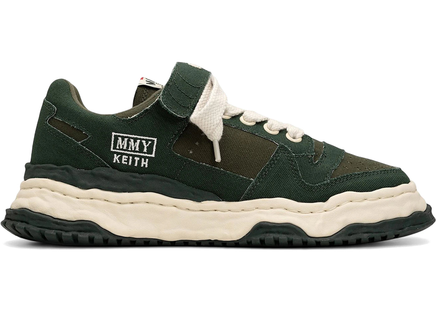 maison mihara yasuhiro keith og sole canvas low green