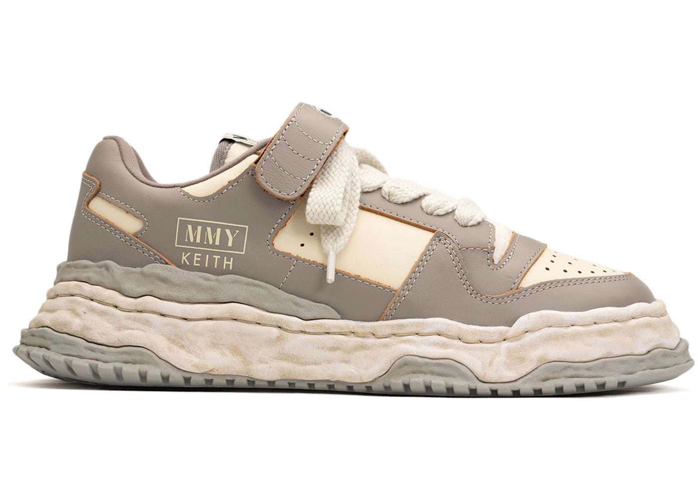 maison mihara yasuhiro keith og sole vl leather low grey white