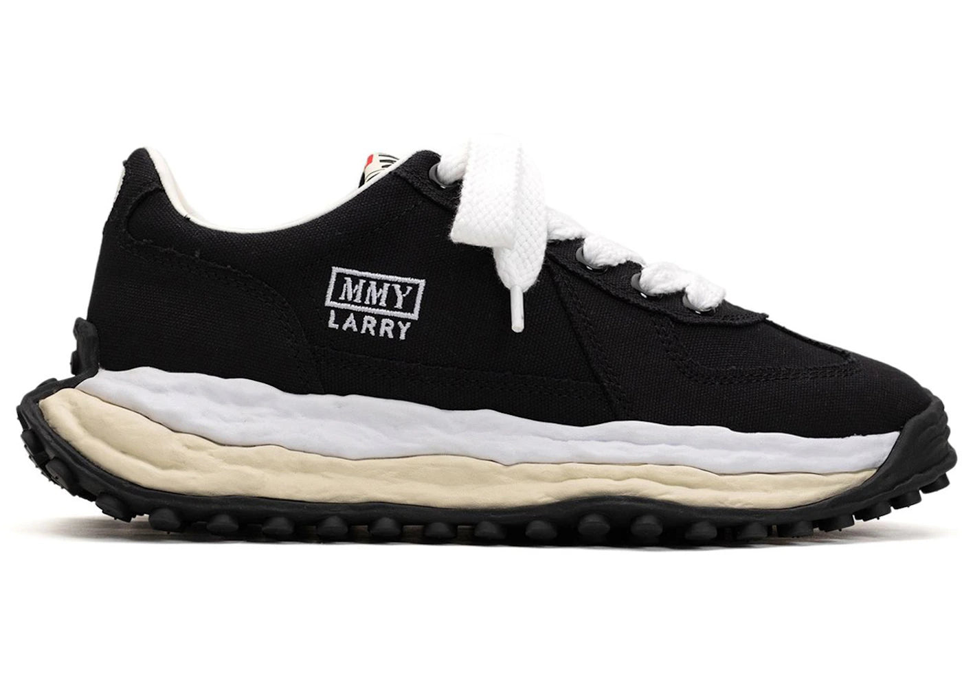 maison mihara yasuhiro larry og sole canvas low black white