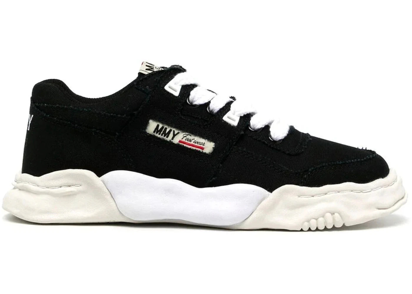 maison mihara yasuhiro parker og sole cow canvas low black