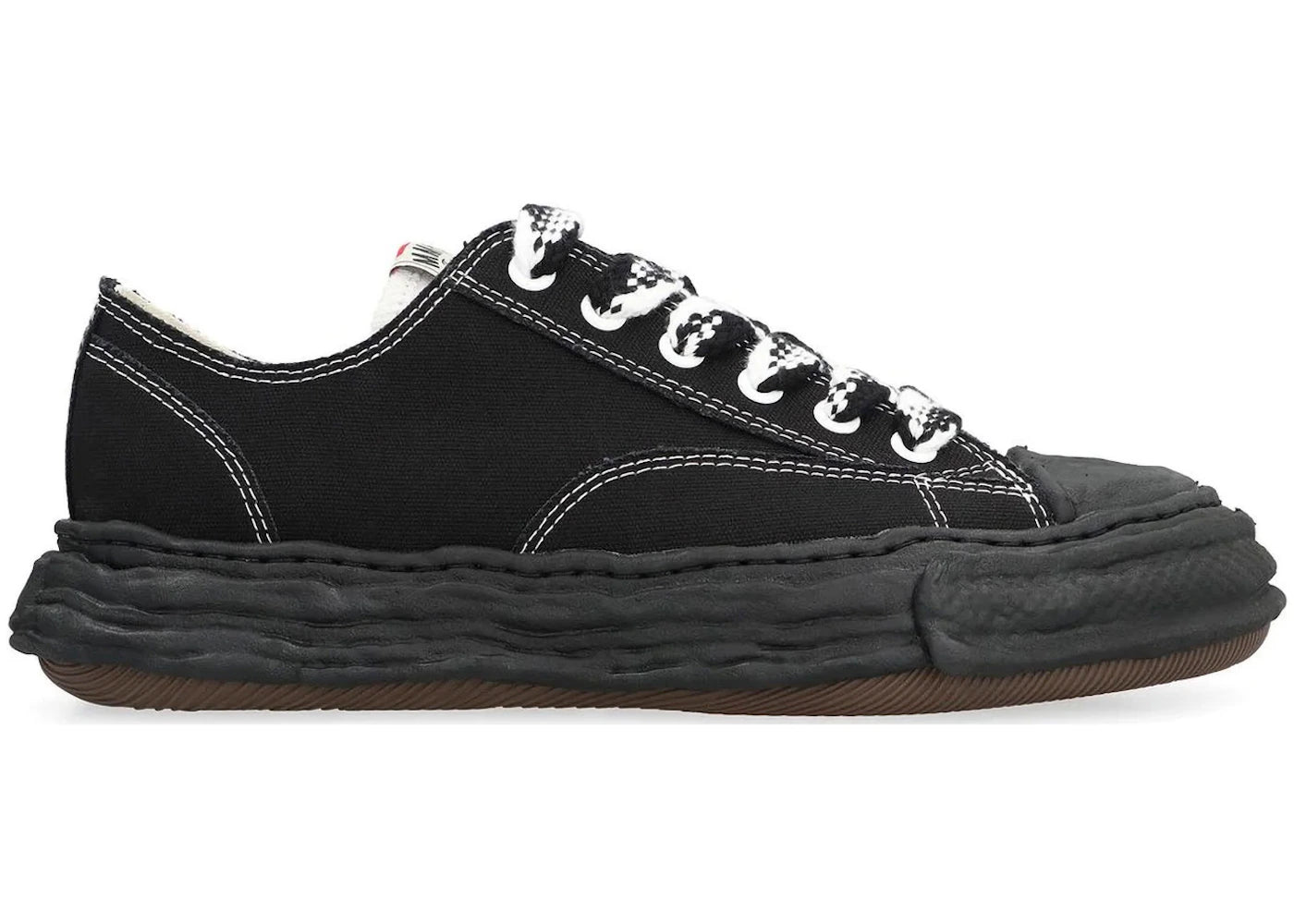 Maison Mihara Yasuhiro Peterson 23 Og Sole Canvas Low Black White Checkered Laces