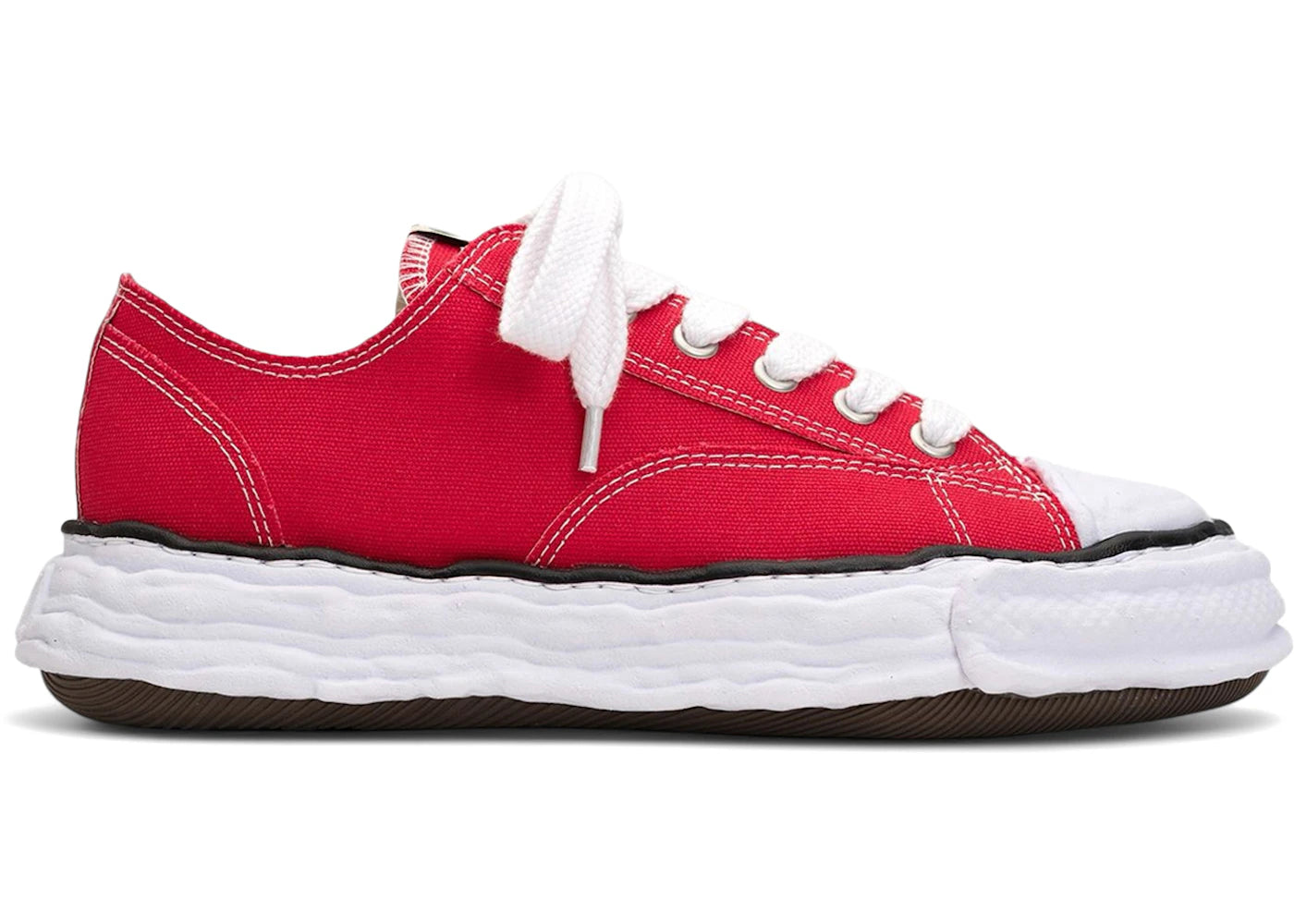 maison mihara yasuhiro peterson 23 og sole canvas low red