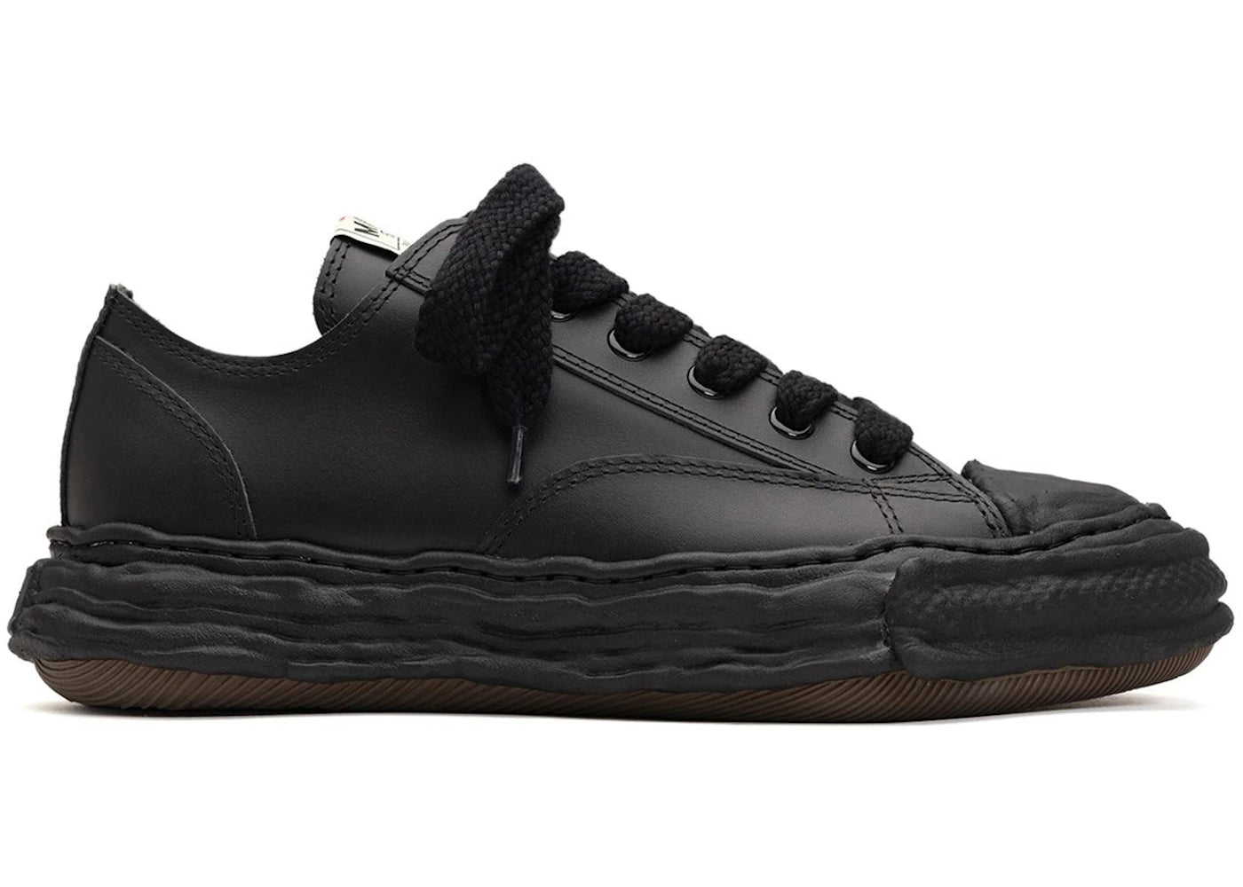 maison mihara yasuhiro peterson 23 og sole leather low black black