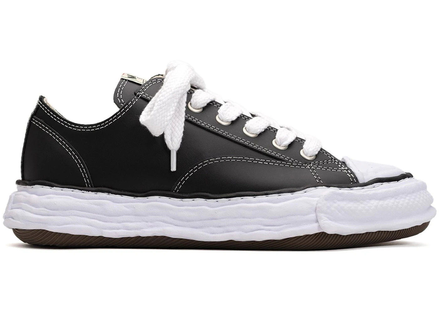 maison mihara yasuhiro peterson 23 og sole leather low black