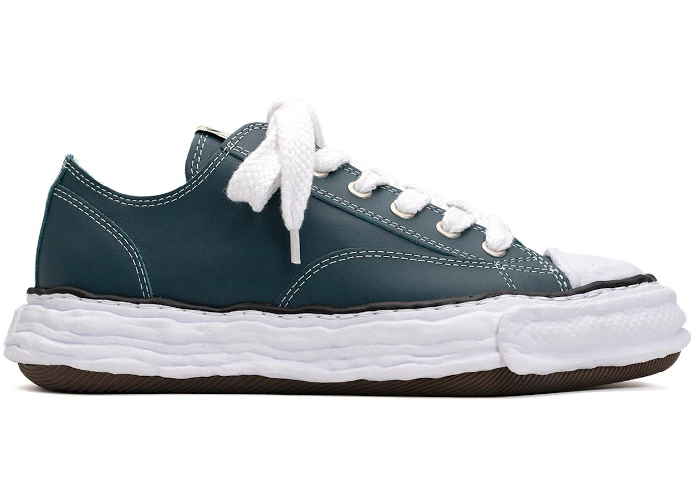 maison mihara yasuhiro peterson 23 og sole leather low blue