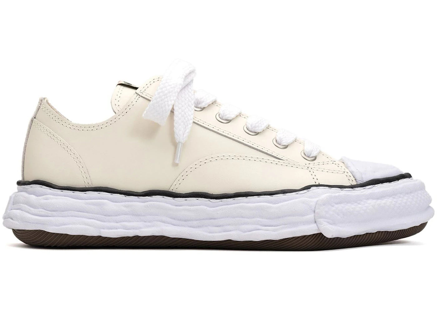 maison mihara yasuhiro peterson 23 og sole leather low white