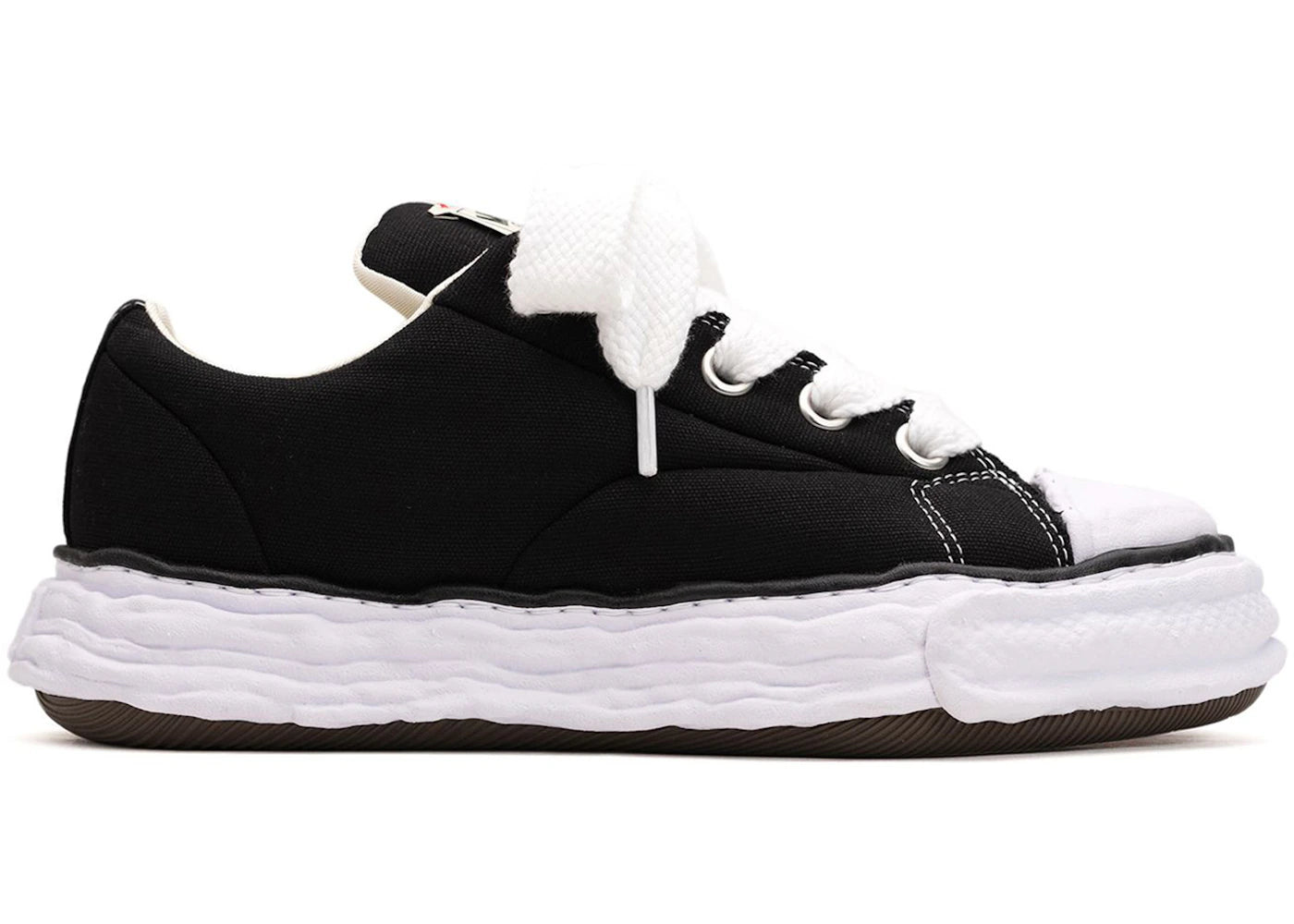 maison mihara yasuhiro peterson 23 og sole padded canvas low black white