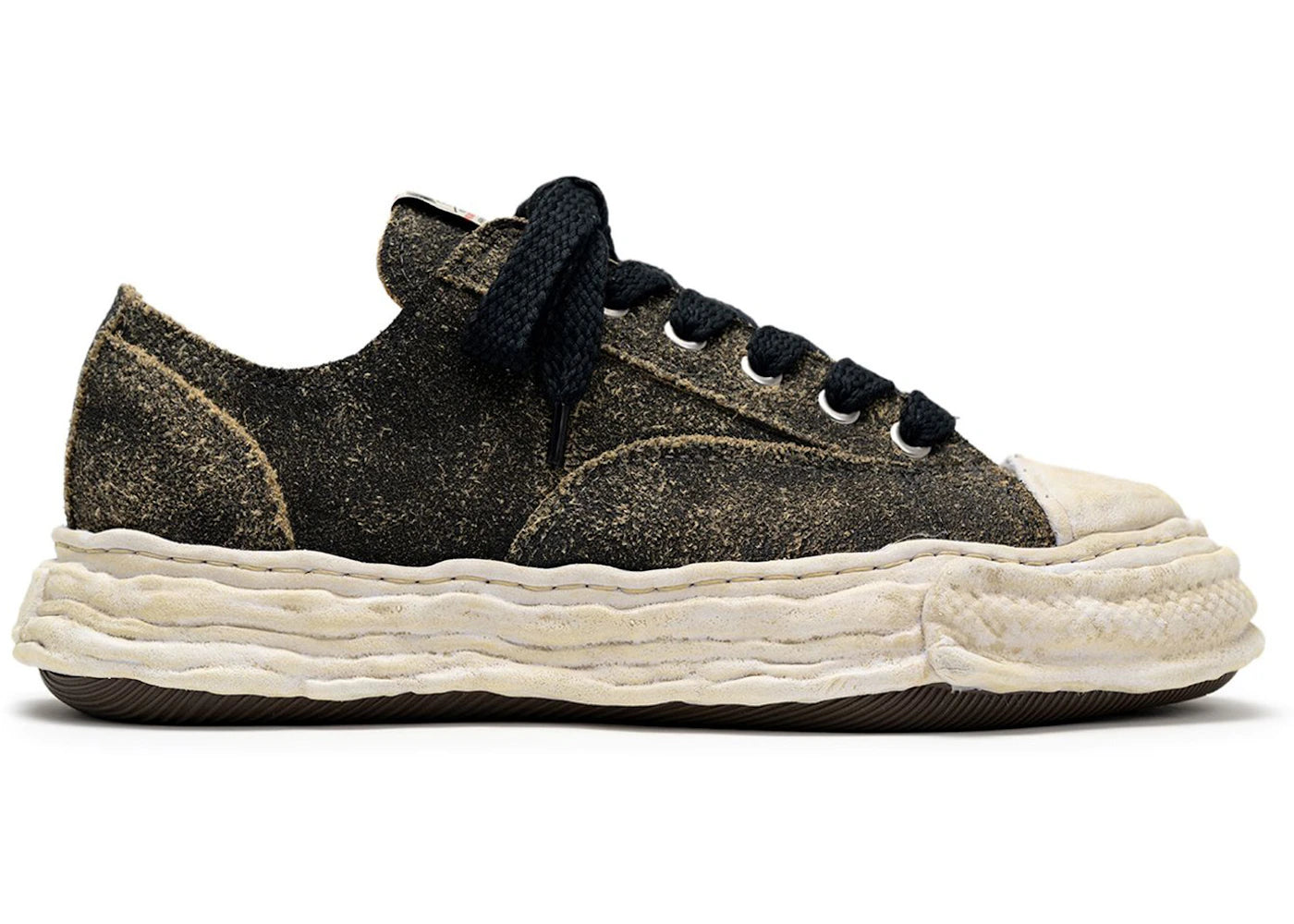 Maison Mihara Yasuhiro Peterson 23 Og Sole Vintage Suede Low Black White