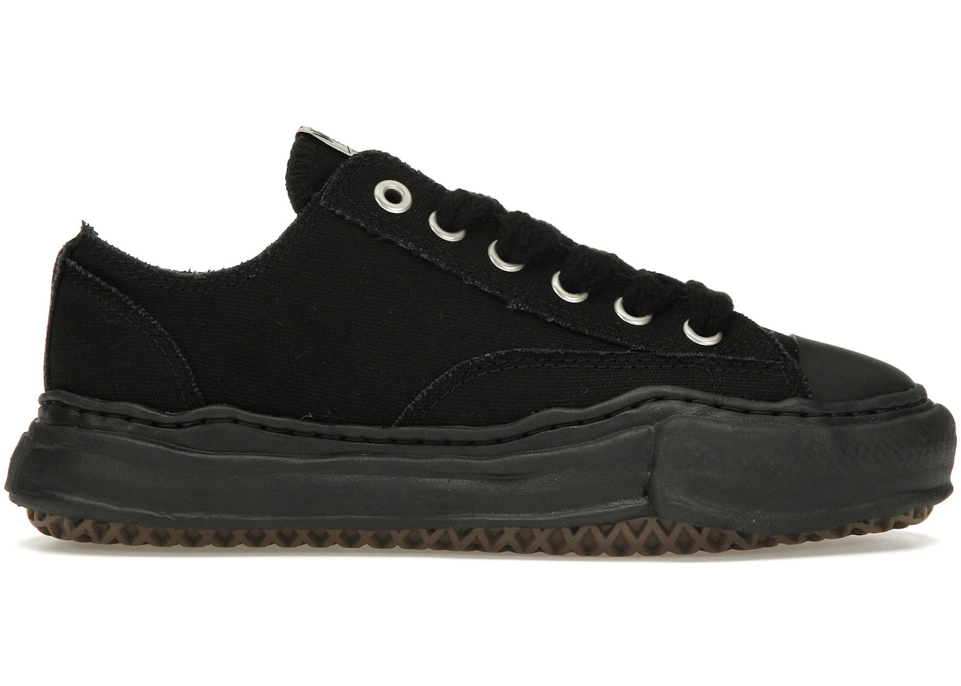maison mihara yasuhiro peterson og sole canvas low black black