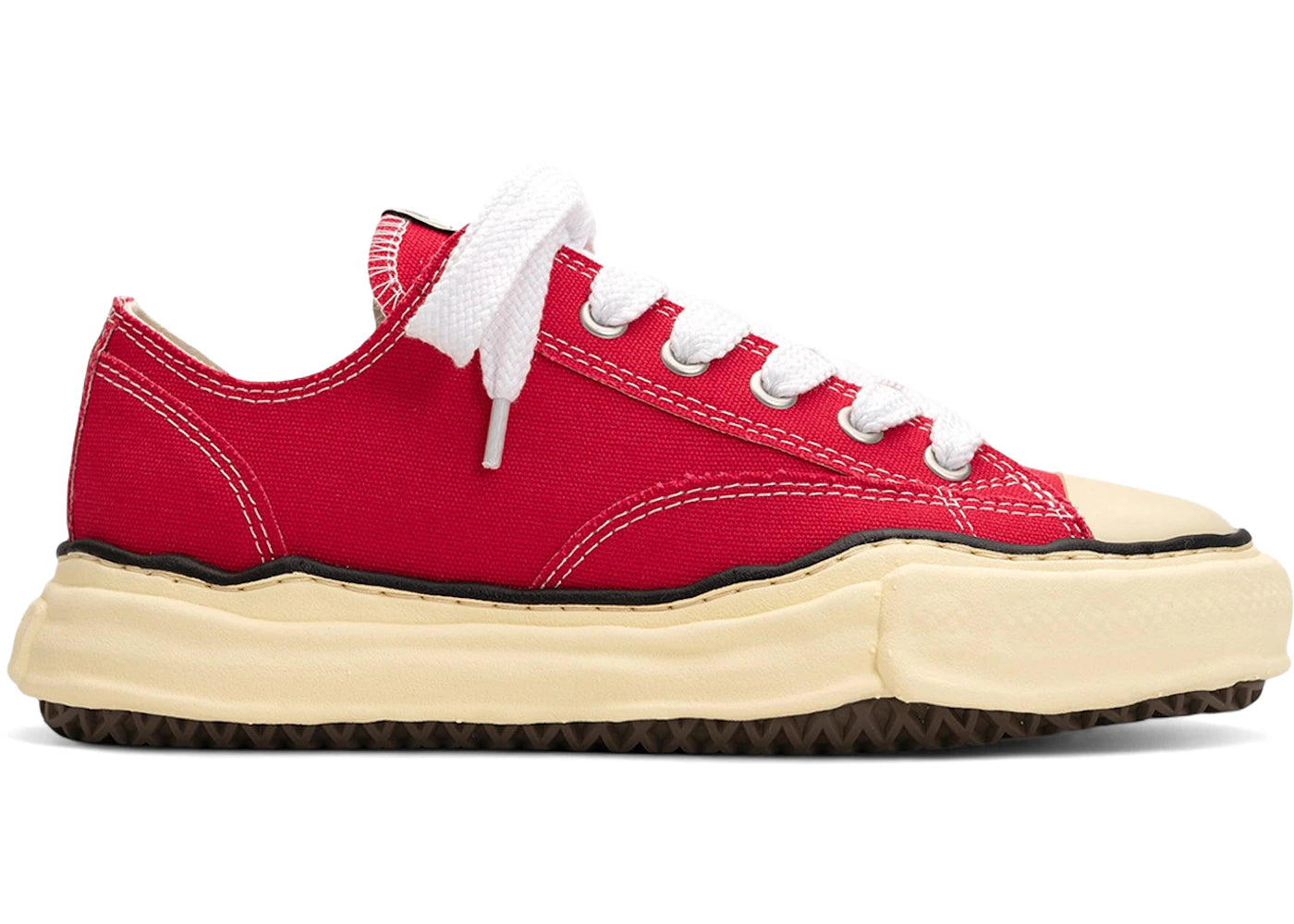 Maison Mihara Yasuhiro Peterson Og Vintage Sole Canvas Low Red
