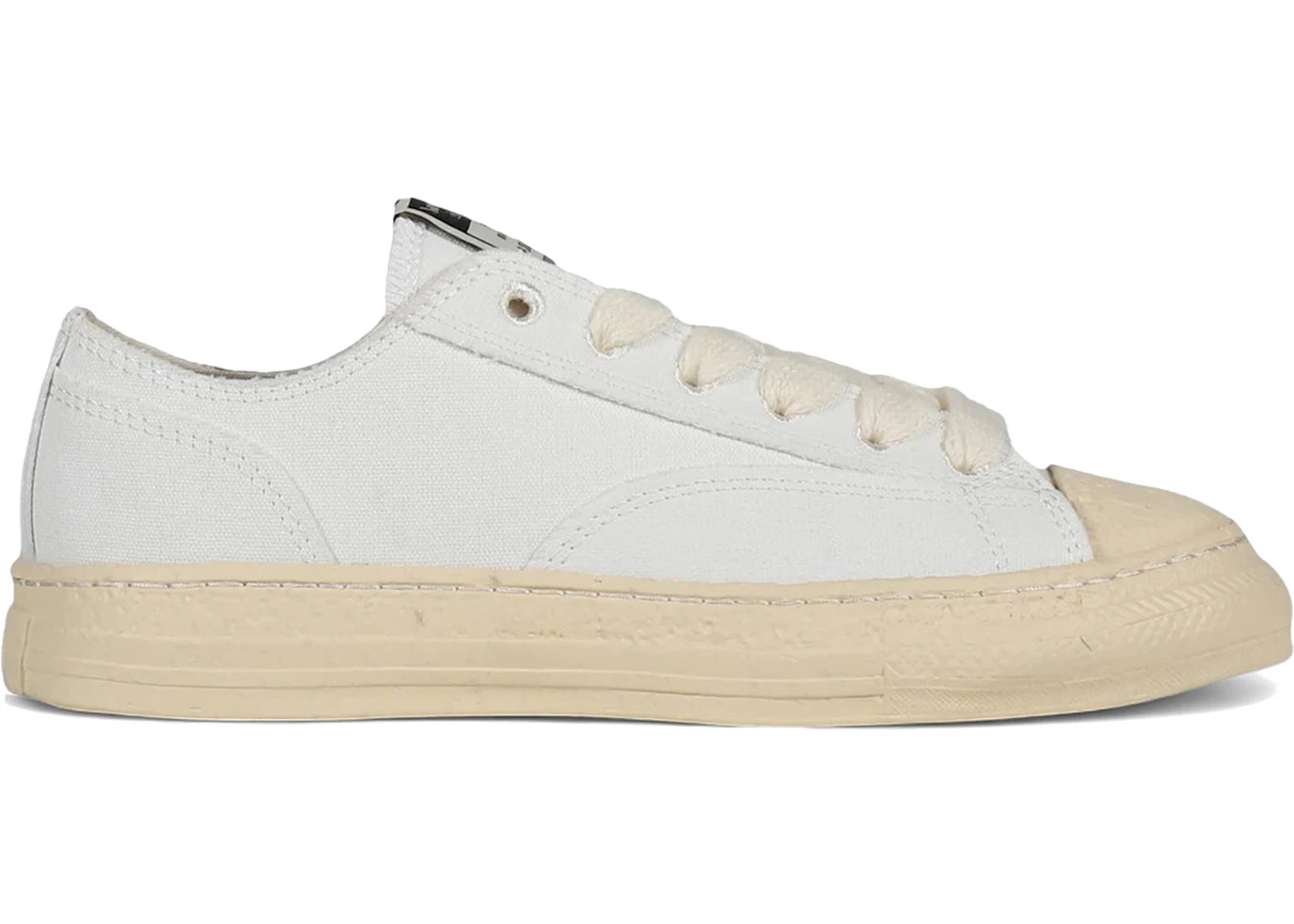 maison mihara yasuhiro roy past sole canvas low white