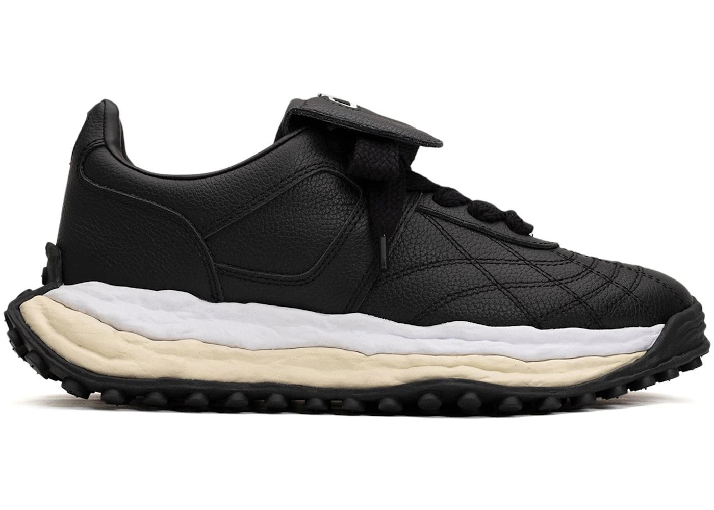maison mihara yasuhiro scott og sole leather low black white