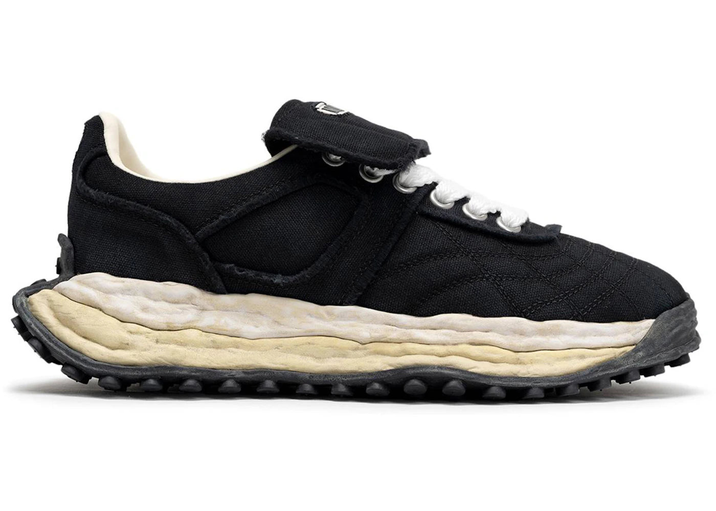 Maison Mihara Yasuhiro Scott Og Sole Vintage Effect Embroidered Canvas Low Black White