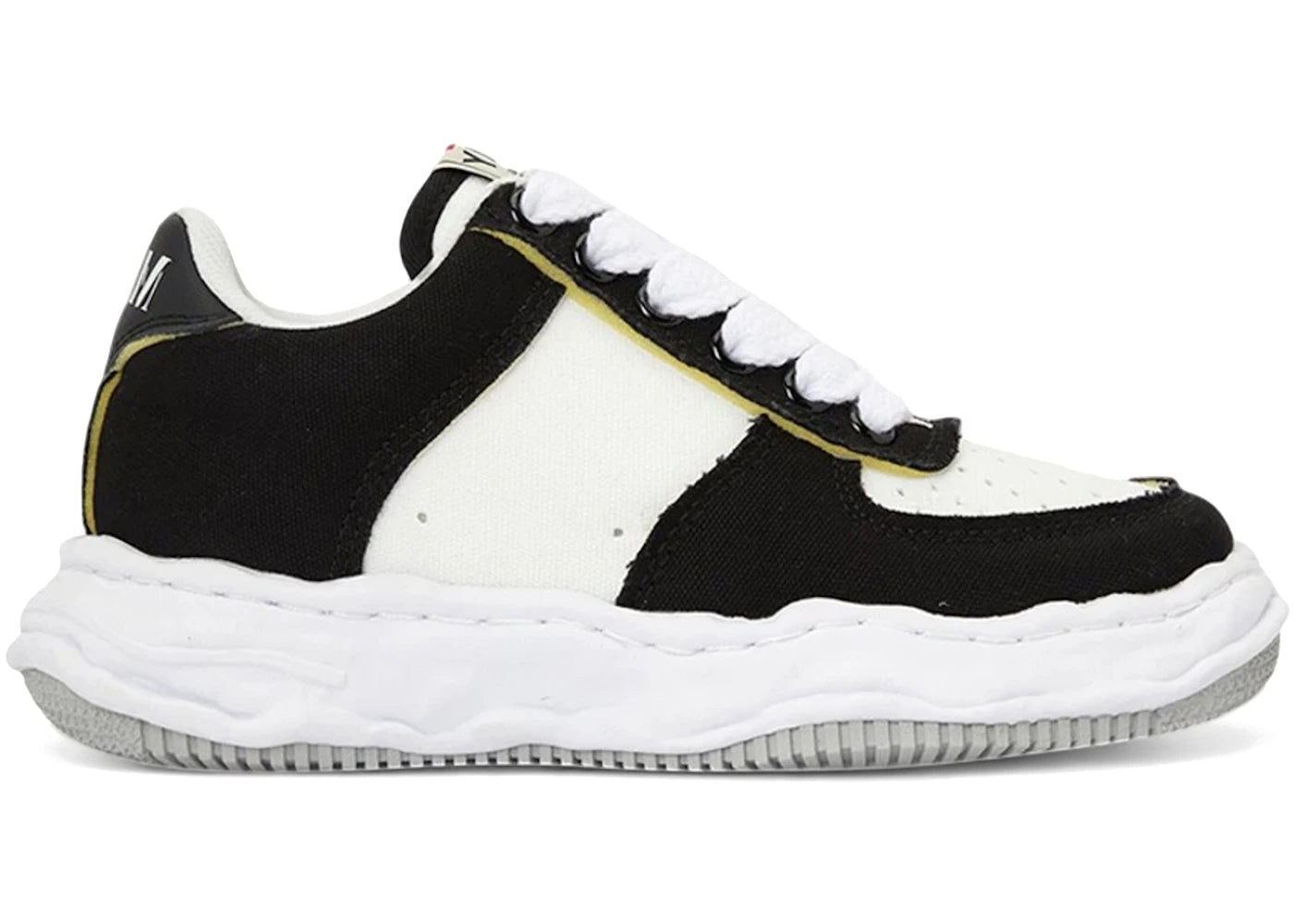 maison mihara yasuhiro wayne og sole canvas low black white