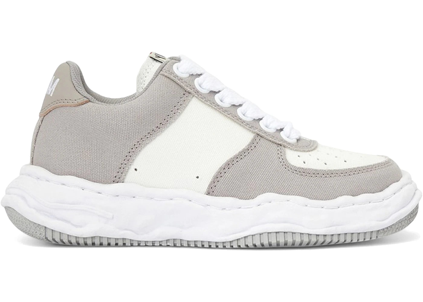 maison mihara yasuhiro wayne og sole canvas low grey white