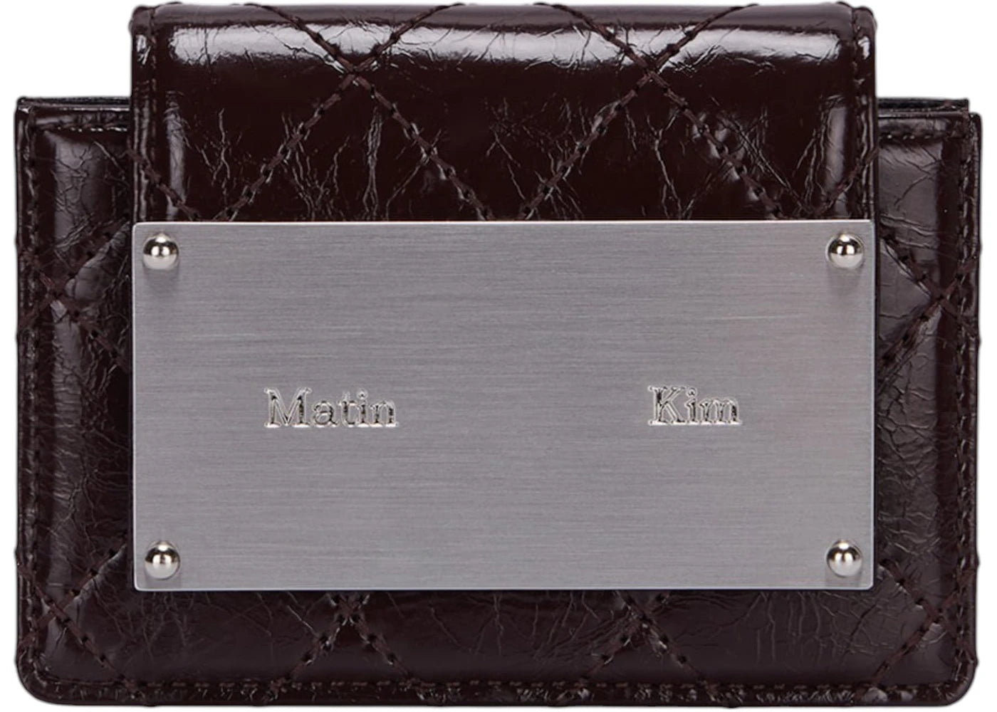 matin kim quilting accordion wallet black