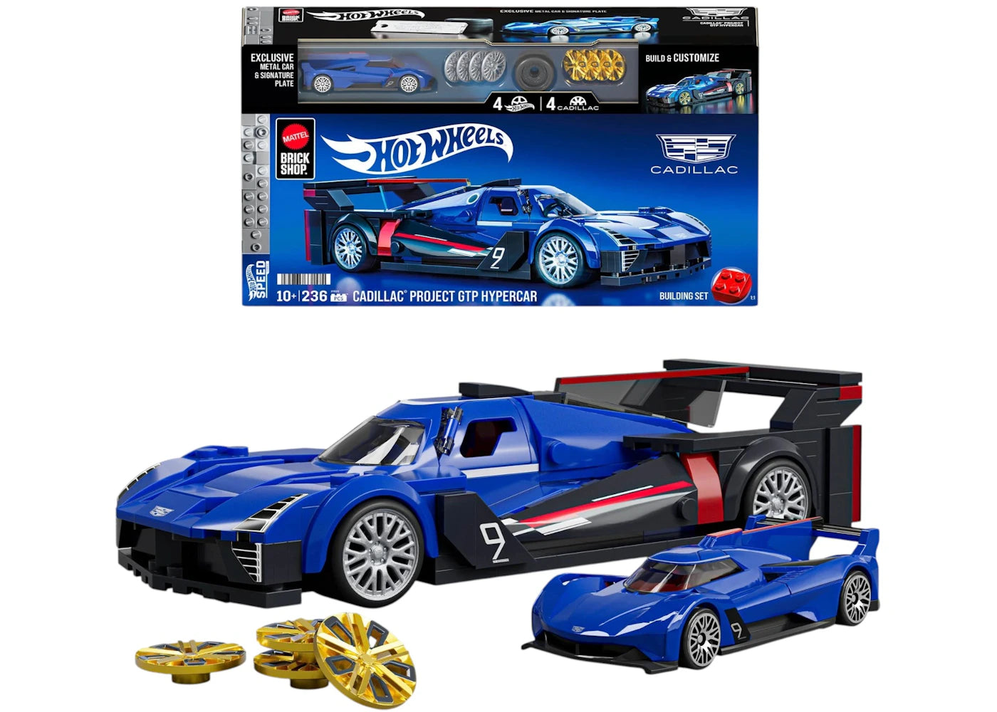 Mattel Brick Shop Hot Wheels Cadillac Project Gtp Hypercar Building Set