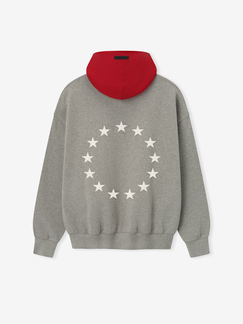 Essentials Sixers Sport Hoodie Concrete Heather/ Red