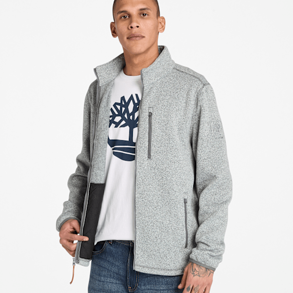 Timberland Melange Fleece Jacket Medium Grey Heather