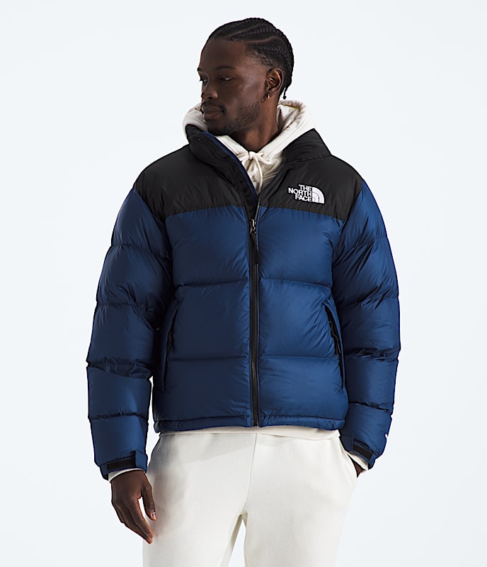 The North Face Men 1996 Retro Nuptse Jacket Bark Mist Latte/TNF Black Mushroom Grey/TNF Black White Dune/TNF Black/Recycled Down Summit Navy/TNF Black/Recycled Down Estate Blue/TNF Black
