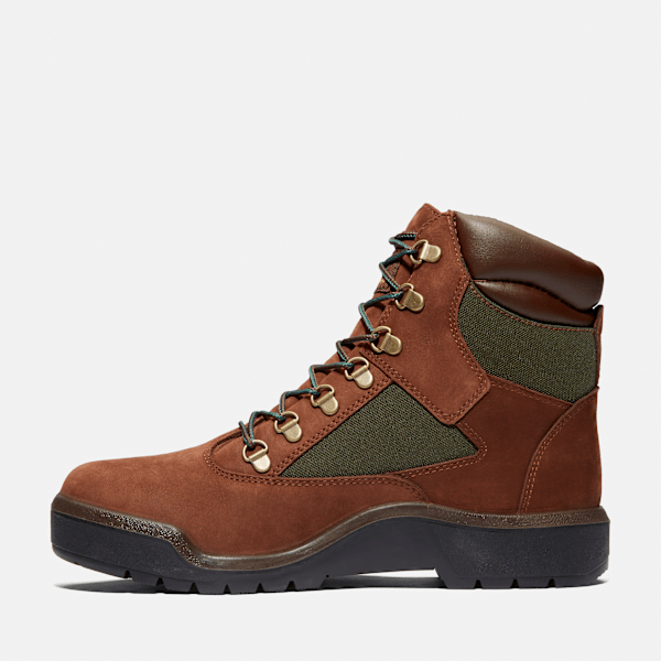 Timberland 6-Inch Waterproof Field Boot Dark Brown Nubuck Men'S