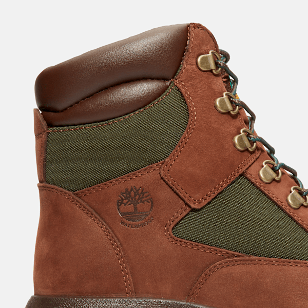 Timberland 6-Inch Waterproof Field Boot Dark Brown Nubuck Men'S