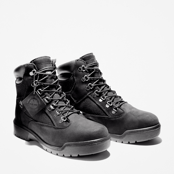 Timberland 6-Inch Waterproof Field Boot Black Nubuck Men'S