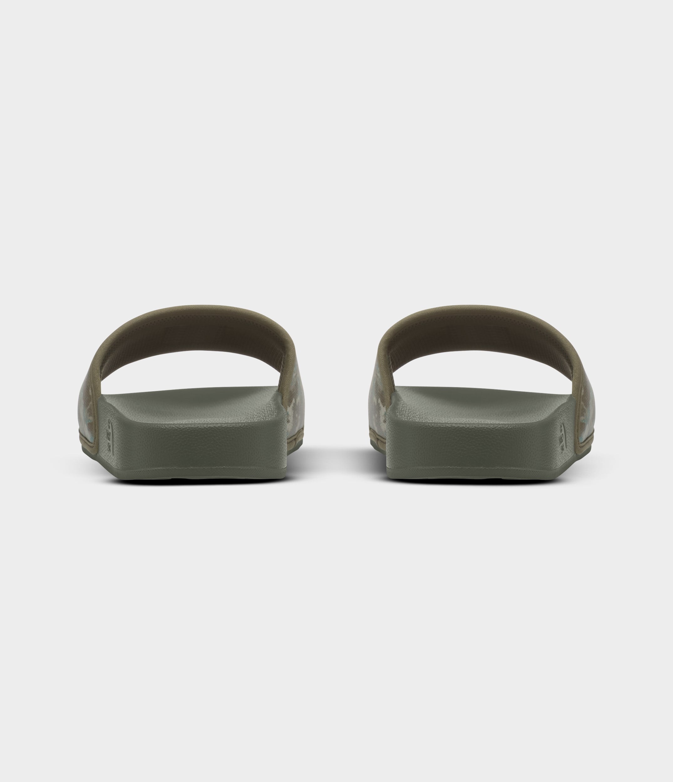 The North Face Mens Base Camp Slides Iii Military Olive Stippled Camo Print Military Olive Stippled Camo Print