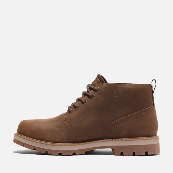 Timberland Britton Road Mid Waterproof Chukka Boot Rust Full-Grain Men'S