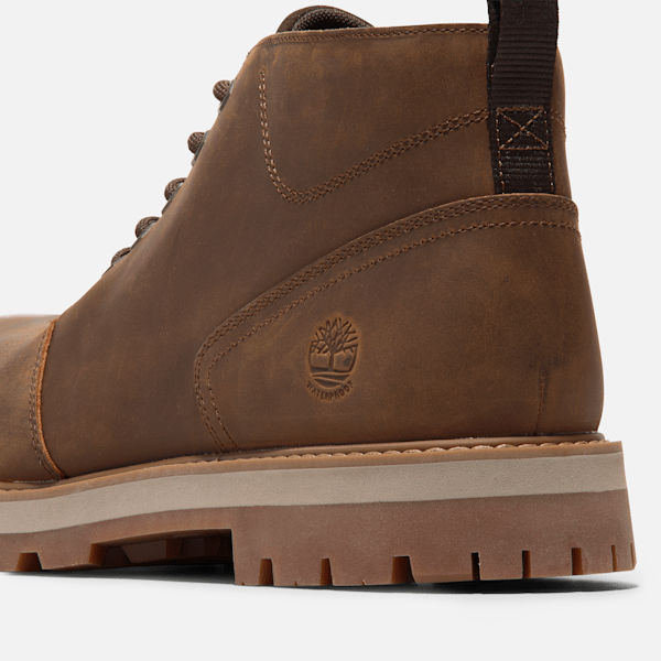 Timberland Britton Road Mid Waterproof Chukka Boot Rust Full-Grain Men'S