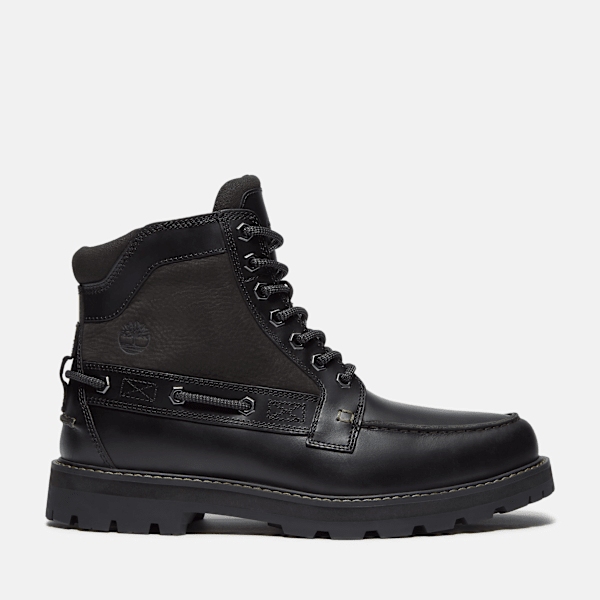Timberland Britton Road Moc-Toe Boot Black Full-Grain Men'S