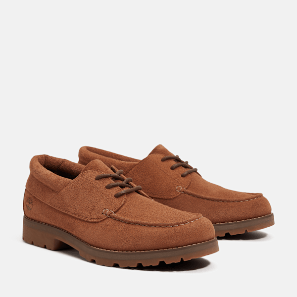 Timberland Britton Square Lace-Up Shoe Rust Suede Men'S