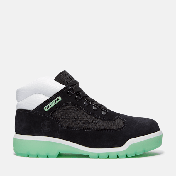 Timberland Cnstnt: Dvlpmnt Waterproof Field Boot Black Suede/Green Men'S