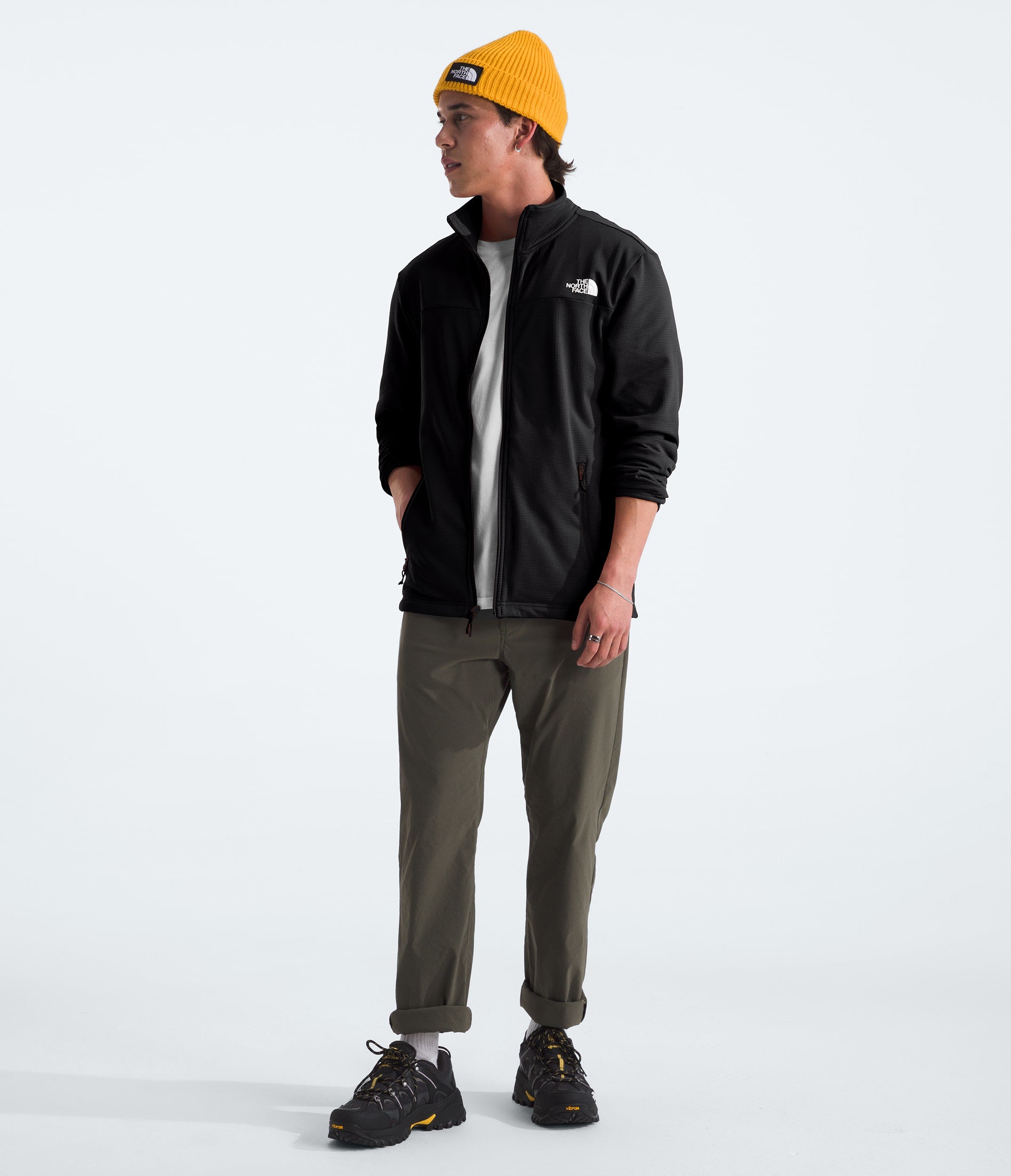 The North Face Men’s Cedar Trail Grid Fleece Full-Zip Jacket TNF Black