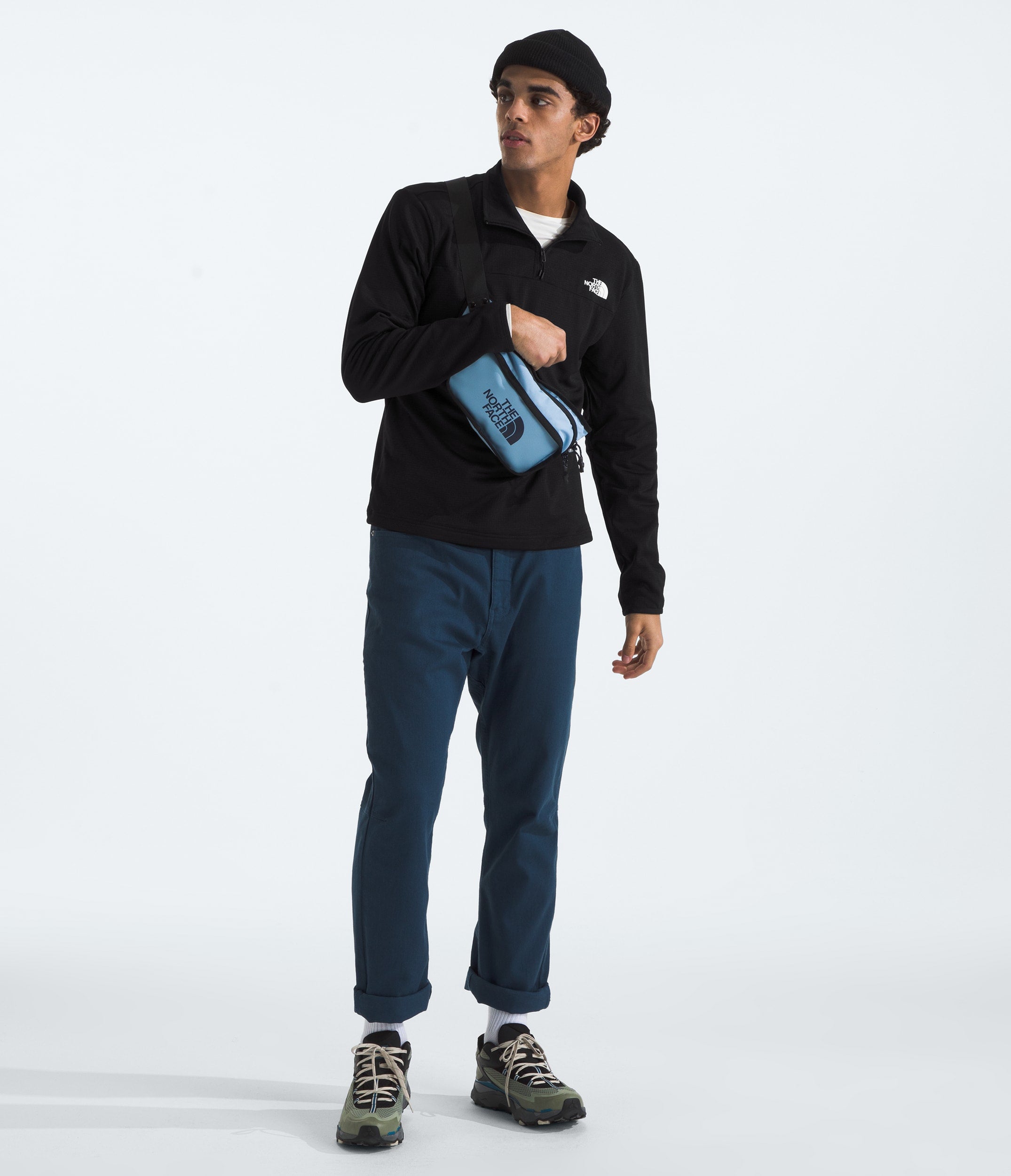 The North Face Men’s Cedar Trail Grid Fleece ¼-Zip TNF Black