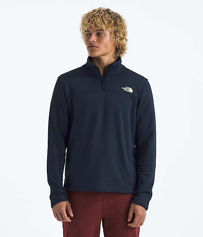 The North Face Men Cedar Trail Grid Fleece Zip Bark Mist TNF Black Summit Navy Dusk Blue Mushroom Grey Smoked Pearl Sumac