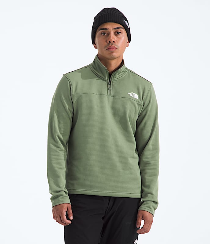 The North Face Men Cedar Trail Grid Fleece Zip Bark Mist TNF Black Summit Navy Dusk Blue Mushroom Grey Smoked Pearl Sumac