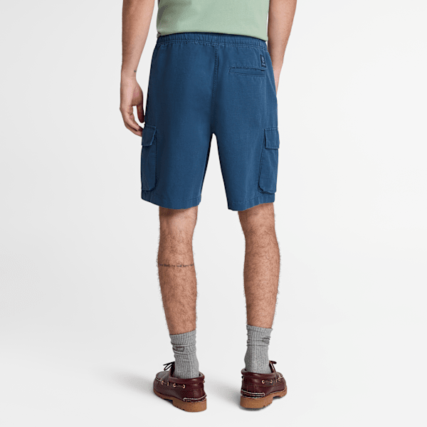 Timberland Cotton Linen Utility Short Dark Denim Men'S