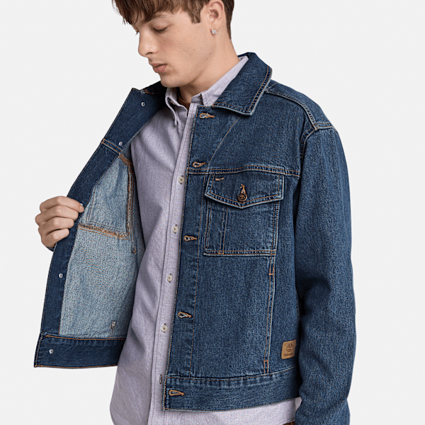 Timberland Denim Jacket Mid Indigo Men'S